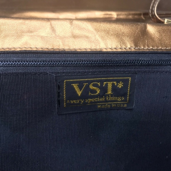 Vntg Very Special Things Metallic Woven Purse - Picture 11 of 12